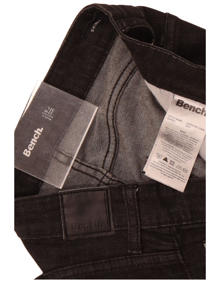 Vaqueros pitillo para hombre Bench W32 L32 Algodón negro