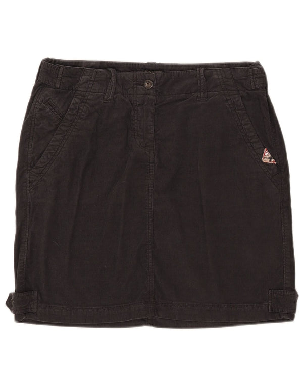 NAPAPIJRI Falda de pana geográfica para mujer IT 44 Mediana W32 Algodón negro