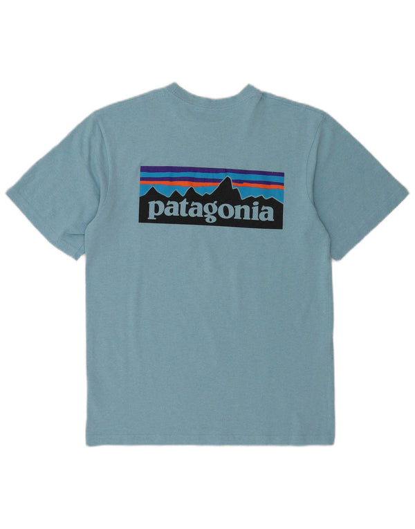 Patagonia Hombre Regular Fit Graphic Camiseta Top XS Azul