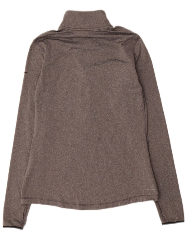 Nike Dri Fit - Chándal con cremallera y cuello para mujer, talla grande, color gris