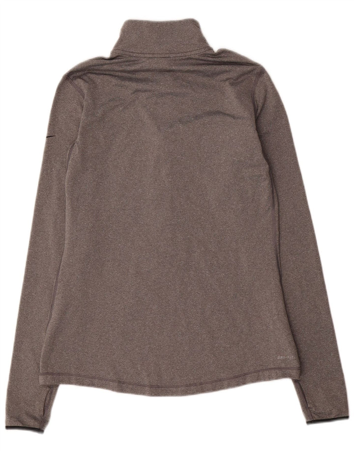 Nike Dri Fit - Chándal con cremallera y cuello para mujer, talla grande, color gris