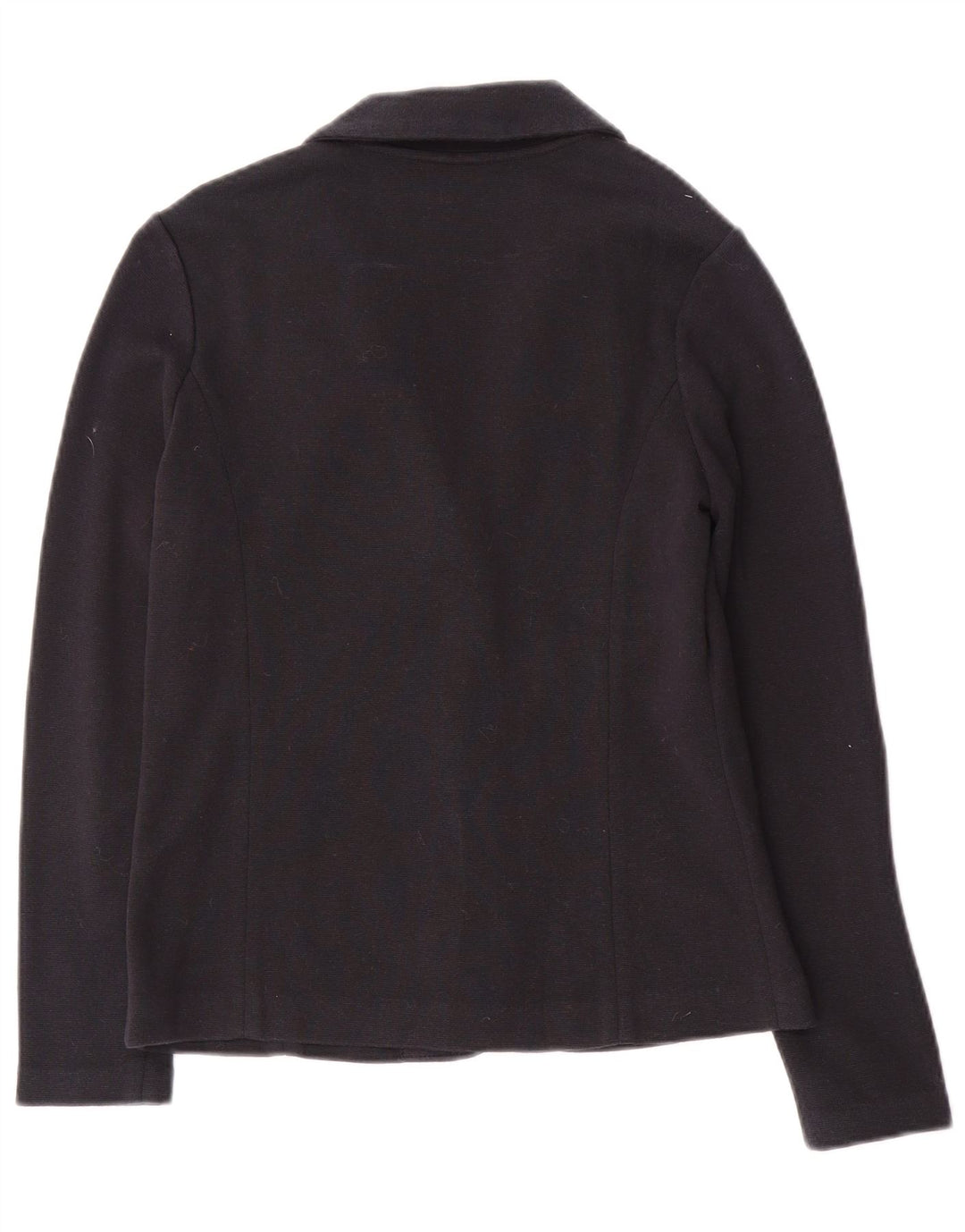 Laura Ashley Chaqueta Blazer de Punto con 3 Botones para Mujer UK 8 Small Azul Marino Algodón