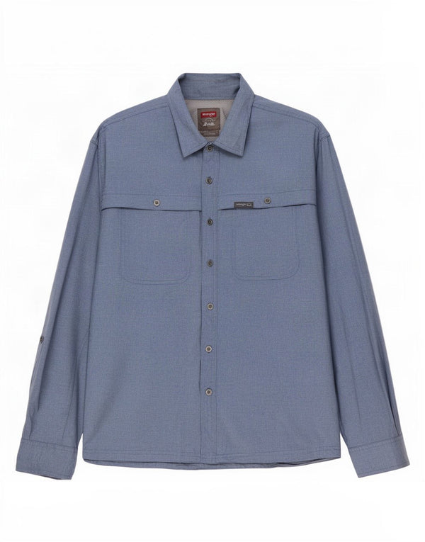 Wrangler Camisa Regular Fit Hombre XL Poliéster Azul