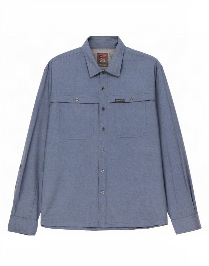 Wrangler Camisa Regular Fit Hombre XL Poliéster Azul