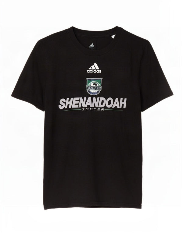 Adidas Camiseta gráfica Shenandoah Valley United para hombre, talla mediana, negra