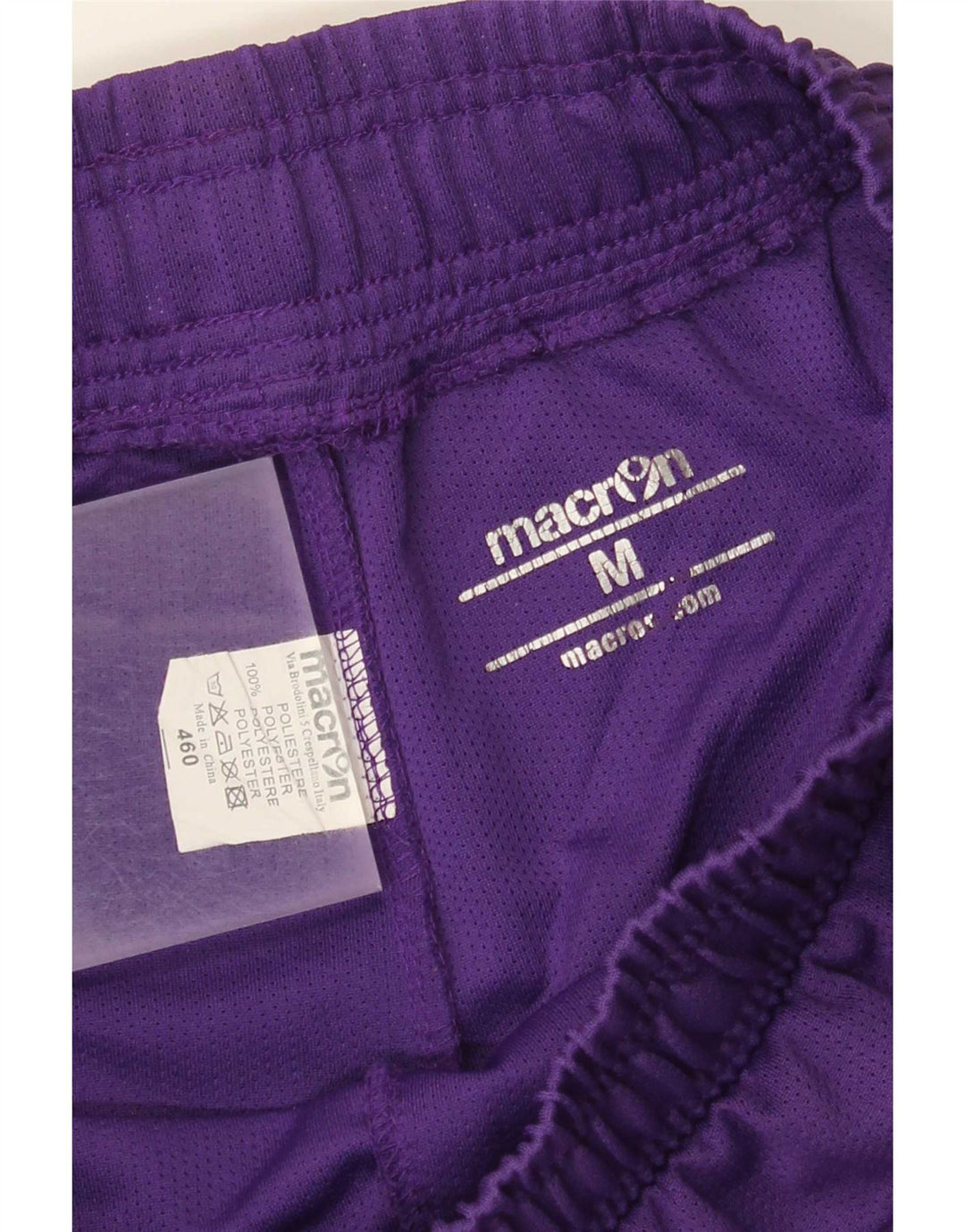 Macron Hombre Shorts Deportivos Poliéster Color Block Morado Medio