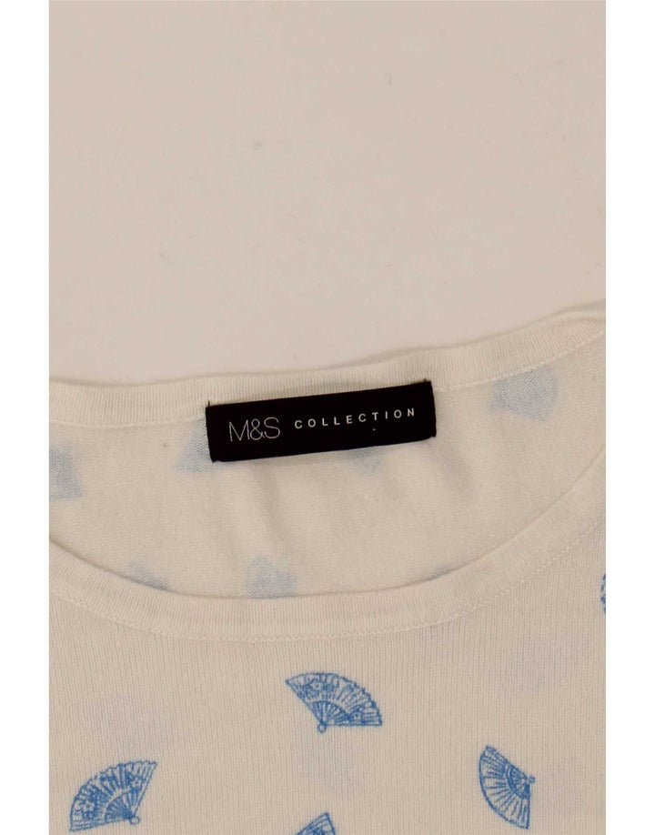 Marks & Spencer Suéter con Cuello Barco y Patrón Abstracto para Mujer UK 42 Medi