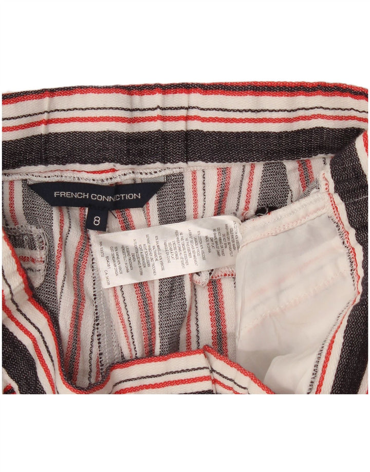 French Connection Pantalones cortos chinos para mujer UK 8 Small W28 Rayas multicolores