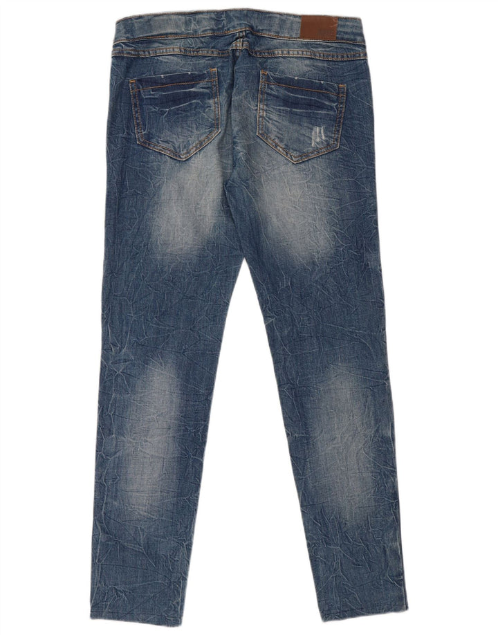 Rifle Jeans ajustados desgastados para mujer IT 44 Medium W34 L30 Algodón azul