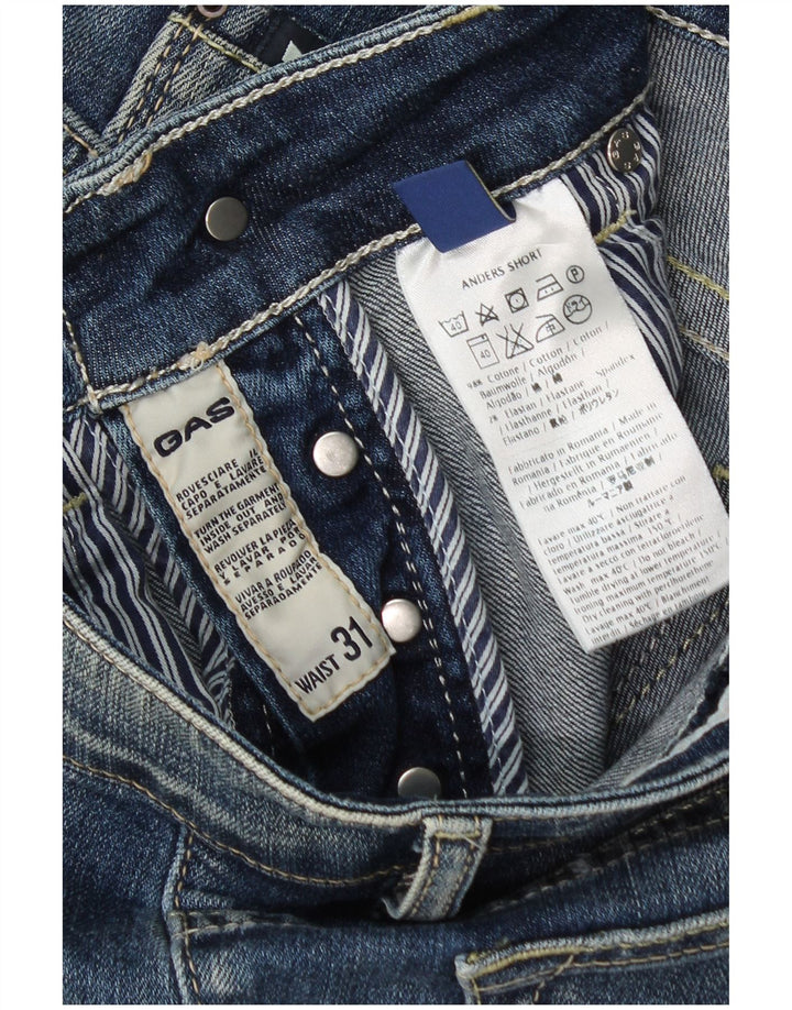 Shorts vaqueros para hombre Gas W31 Algodón azul medio