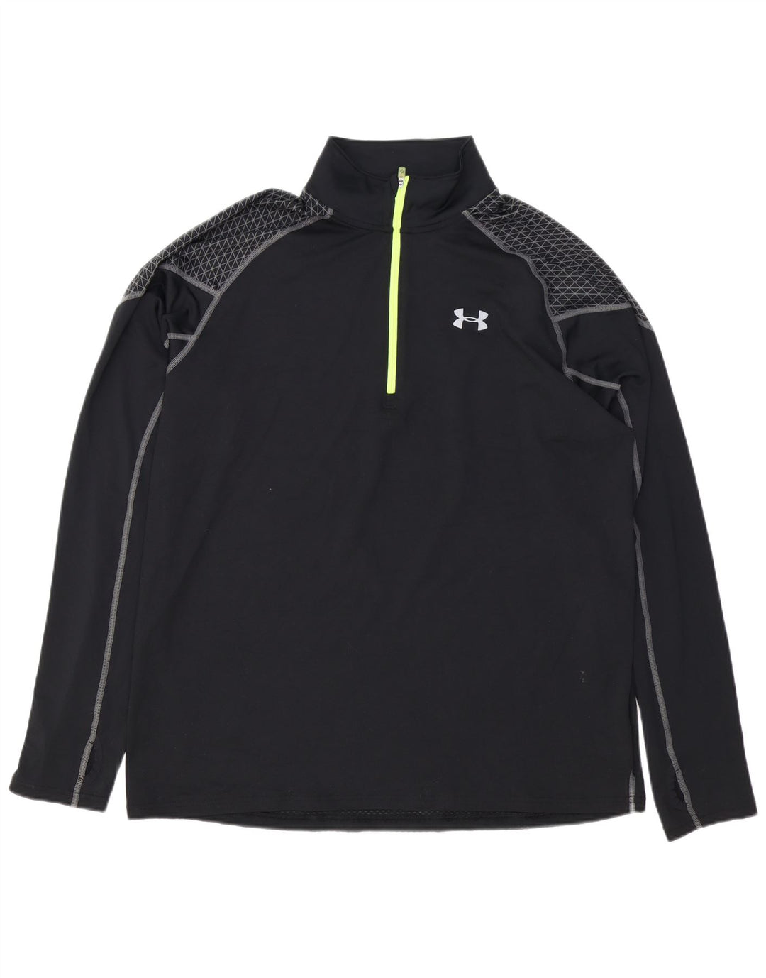 UNDER ARMOUR Hombre Cold Gear Zip Neck Jersey Chándal Top XL Negro