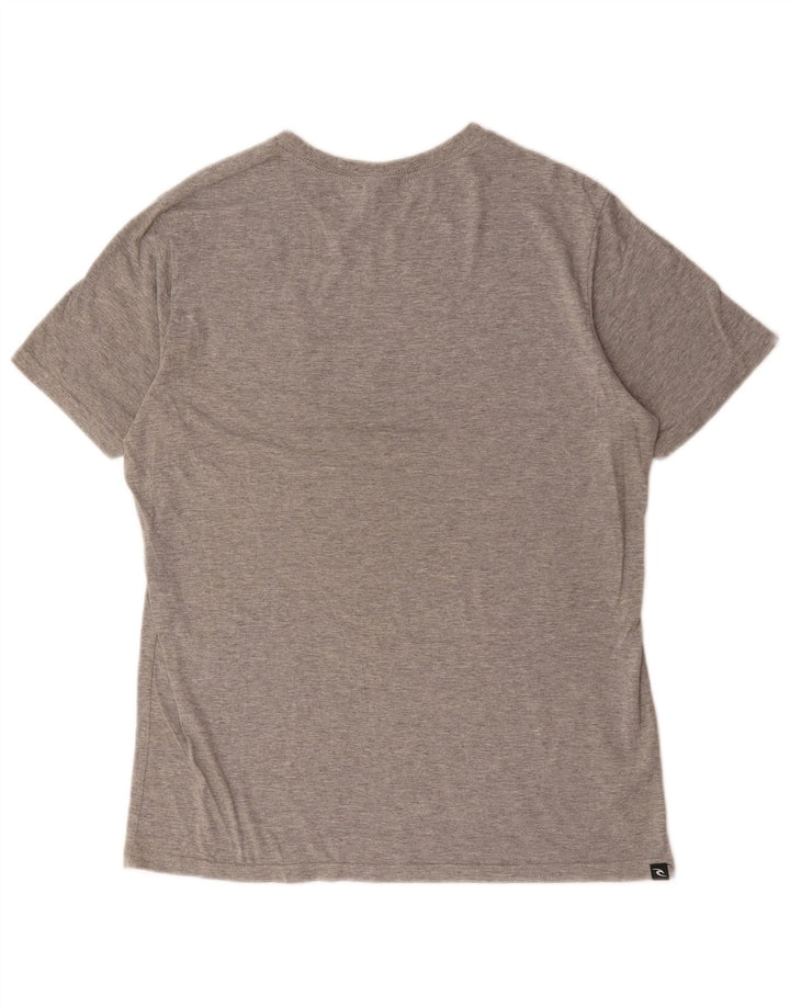 Rip Curl - Camiseta para hombre, talla pequeña, algodón moteado gris