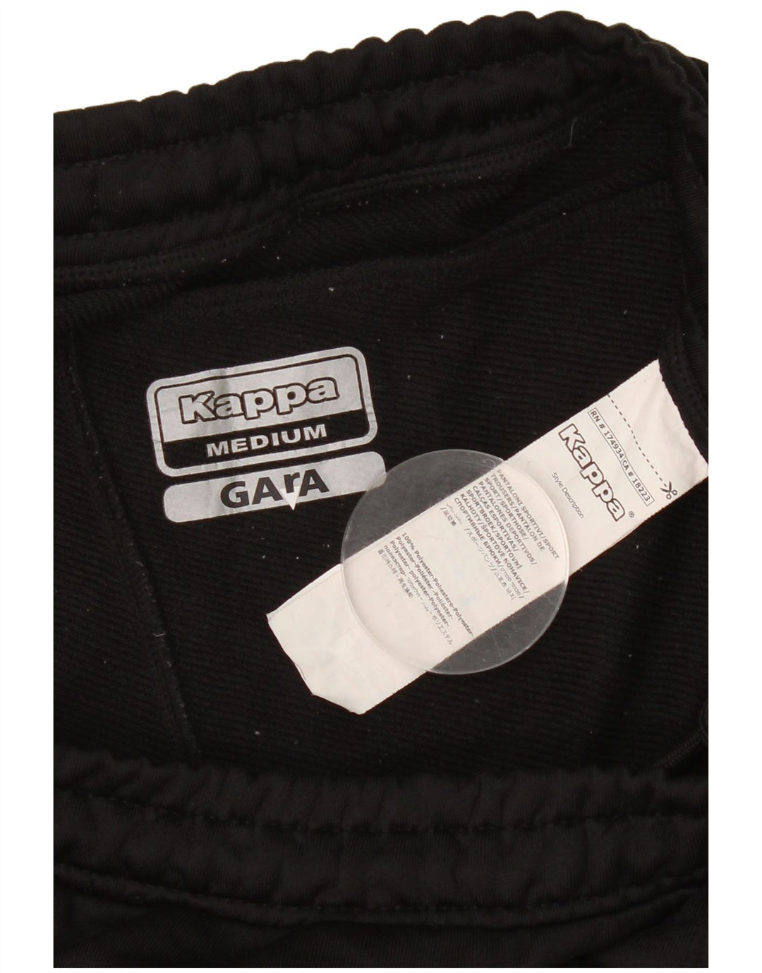 Kappa Hombres Gara Bermudas Pantalones Cortos Deportivos Poliéster Negro Mediano