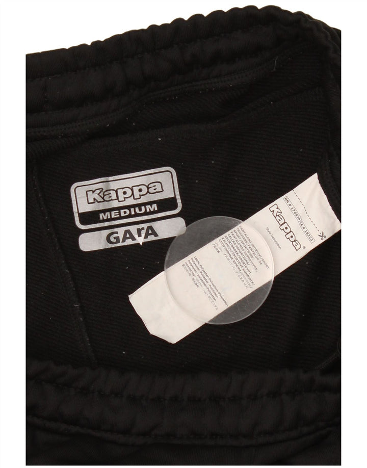 Kappa Hombres Gara Bermudas Pantalones Cortos Deportivos Poliéster Negro Mediano