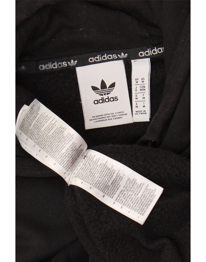 ADIDAS Hombre Sudadera con capucha Jumper Medium Negro Algodón