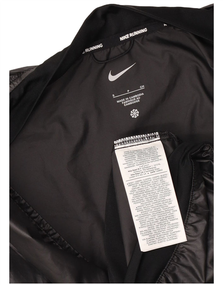 Nike Running Graphic Rain Jacket - Chaqueta impermeable para mujer, talla S, color negro