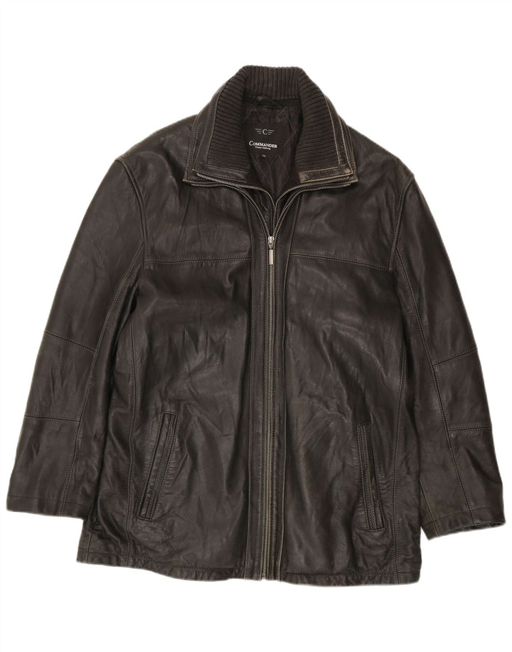 Commander Chaqueta de cuero para hombre IT 52 XL Cuero negro
