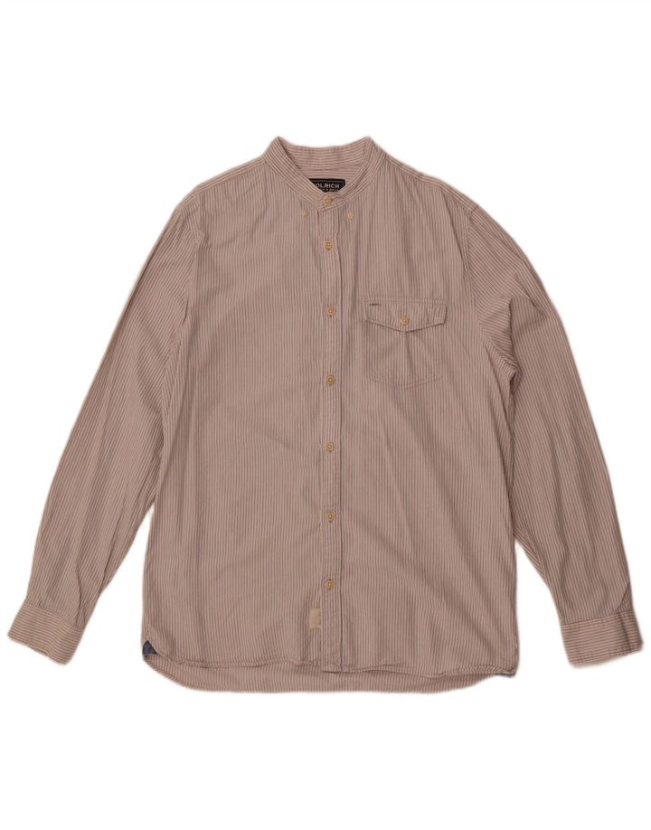 Camisa Woolrich Hombre Grande Algodón Rayas Blancas