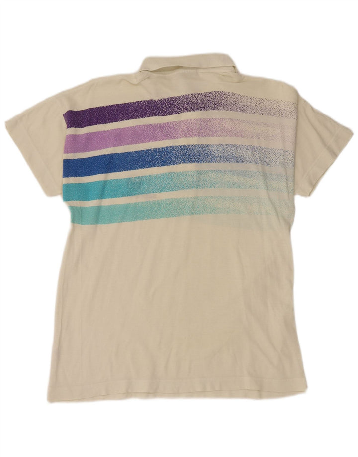 SERGIO TACCHINI Polo de hombre pequeño de algodón a rayas blanco roto