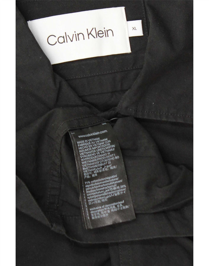 Camisa Calvin Klein Hombre XL Algodón Negro