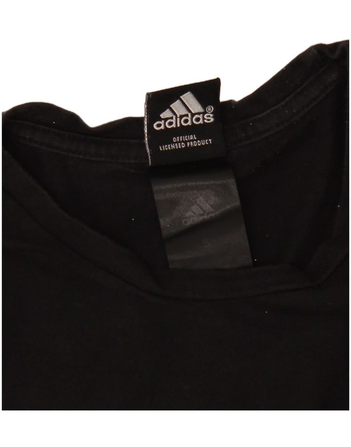 Adidas Mens All Blacks Graphic Camiseta Top Pequeño Negro