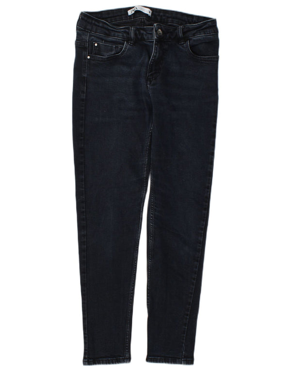 Zara Jeans Slim Mujer EU 40 Medium W30 L26 Azul Marino Algodón