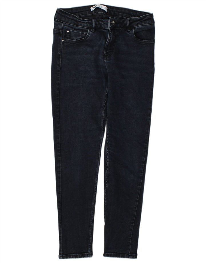 Zara Jeans Slim Mujer EU 40 Medium W30 L26 Azul Marino Algodón