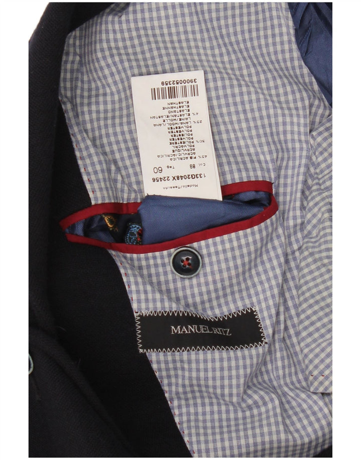 Manuel Ritz Chaqueta tipo blazer de 3 botones para hombre IT 60 5XL Acrílico azul marino