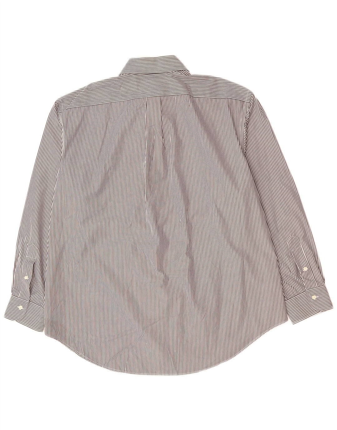 RALPH LAUREN Camisa para hombre Talla 18 2XL Algodón a rayas negras