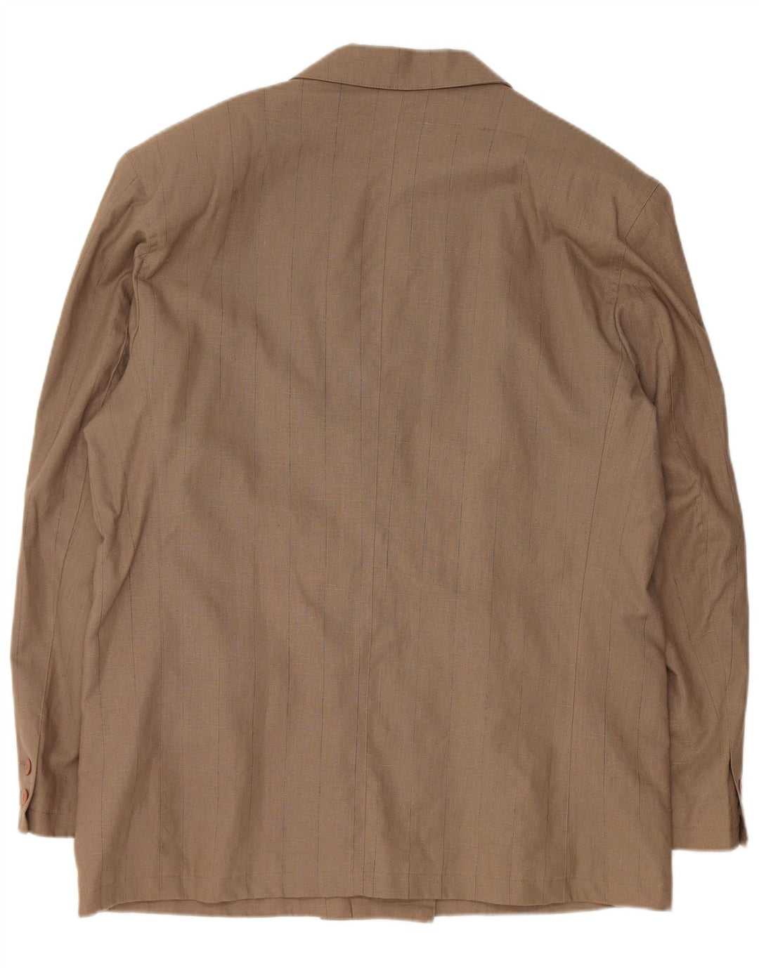 VINTAGE Chaqueta Blazer de doble botonadura para hombre EU 56 3XL Lino marrón