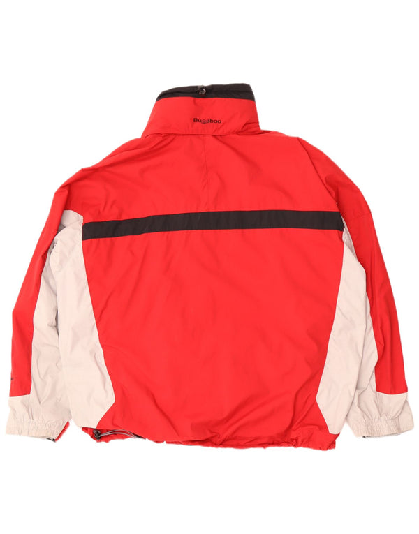 Columbia Chaqueta impermeable con capucha Interchange para hombre UK 42 XL Nylon color block rojo