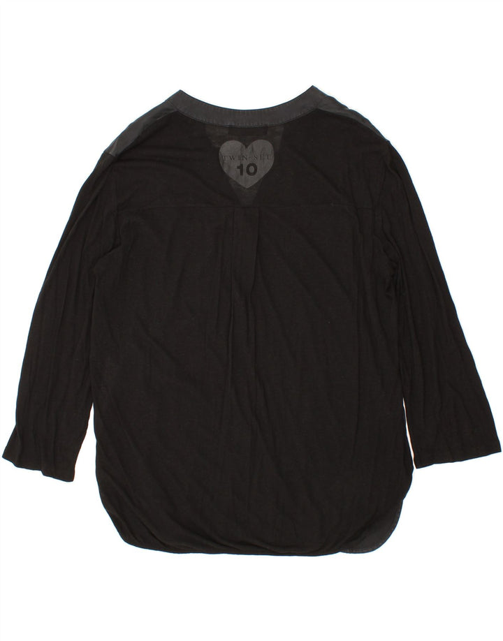 SIMONA BARBIERI Womens Twin-Set Pullover Shirt UK 16 Large Black Vintage Simona Barbieri and Second-Hand Simona Barbieri from Messina Hembry 