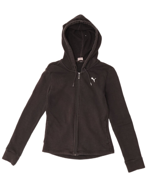 Puma Sudadera con capucha y cremallera para mujer UK 6 XS Negro