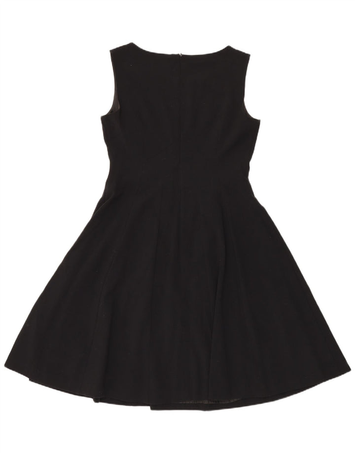 Marks & Spencer Vestido acampanado sin mangas para mujer UK 42 Mediano Poliéster negro