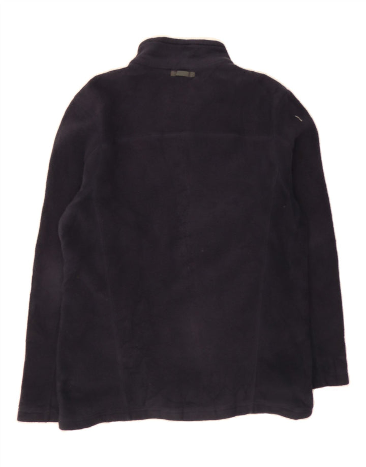 EDDIE BAUER Mens Fleece Jacket UK 38 Medium Navy Blue Polyester Vintage Eddie Bauer and Second-Hand Eddie Bauer from Messina Hembry 