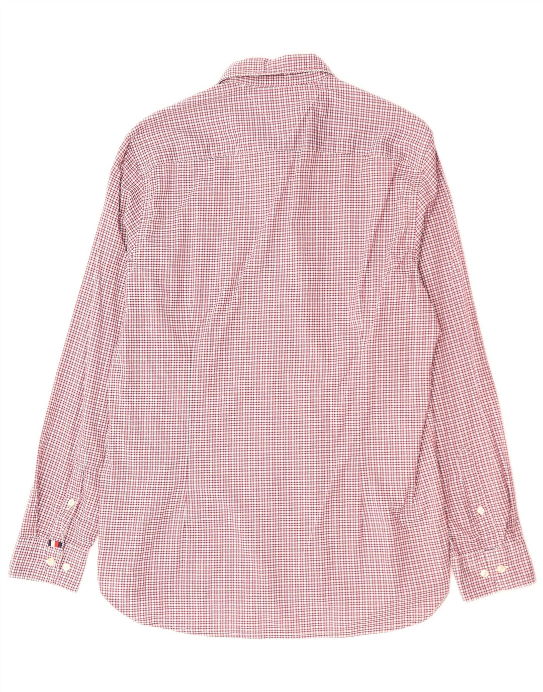 TOMMY HILFIGER Camisa ajustada de algodón a cuadros rosa grande para hombre