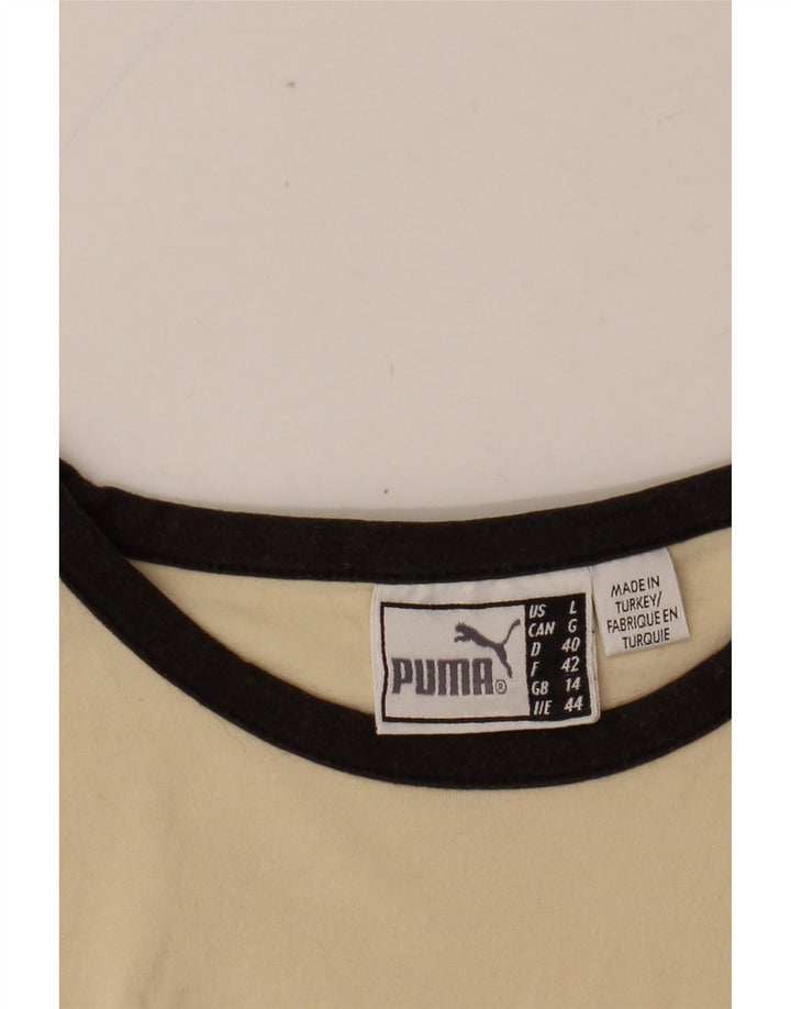 PUMA Camiseta gráfica para mujer UK 14 Large Off White