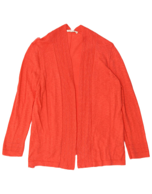 White Stuff Suéter tipo cárdigan abierto con manga 3/4 para mujer, talla 40, color naranja grande