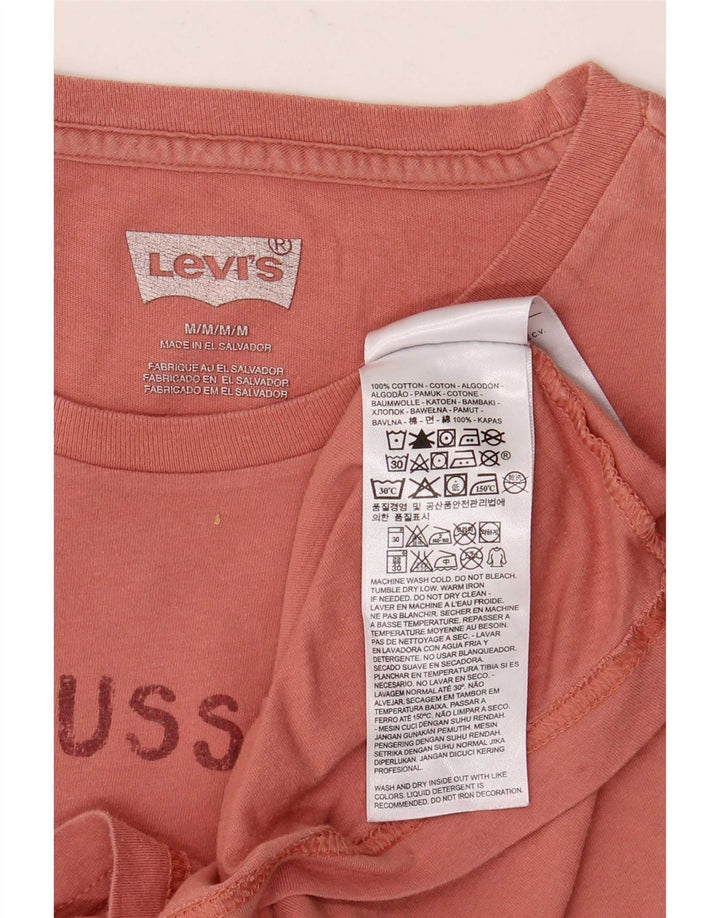 Levi's Hombre Camiseta Gráfica Top Algodón Rosa Medio