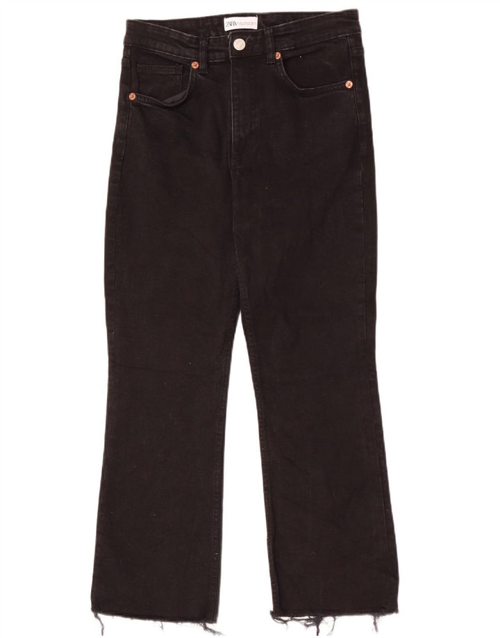 Zara Jeans Rectos Mujer EU 40 Medium W30 L26 Algodón Negro