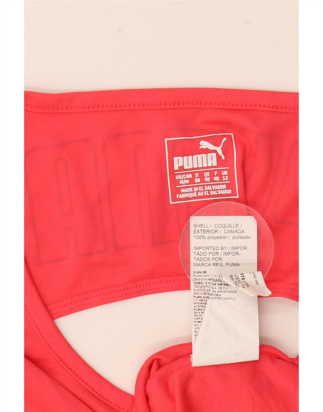 PUMA Camiseta gráfica para mujer Top UK 12 Poliéster rosa medio