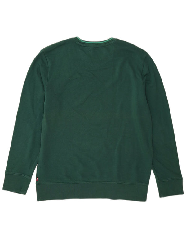 Levi's Hombre Sudadera Jumper XL Verde Algodón