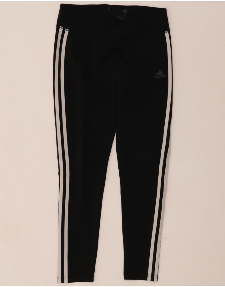 ADIDAS Leggings Climalite para mujer Reino Unido 8/10 Pequeño Poliéster negro
