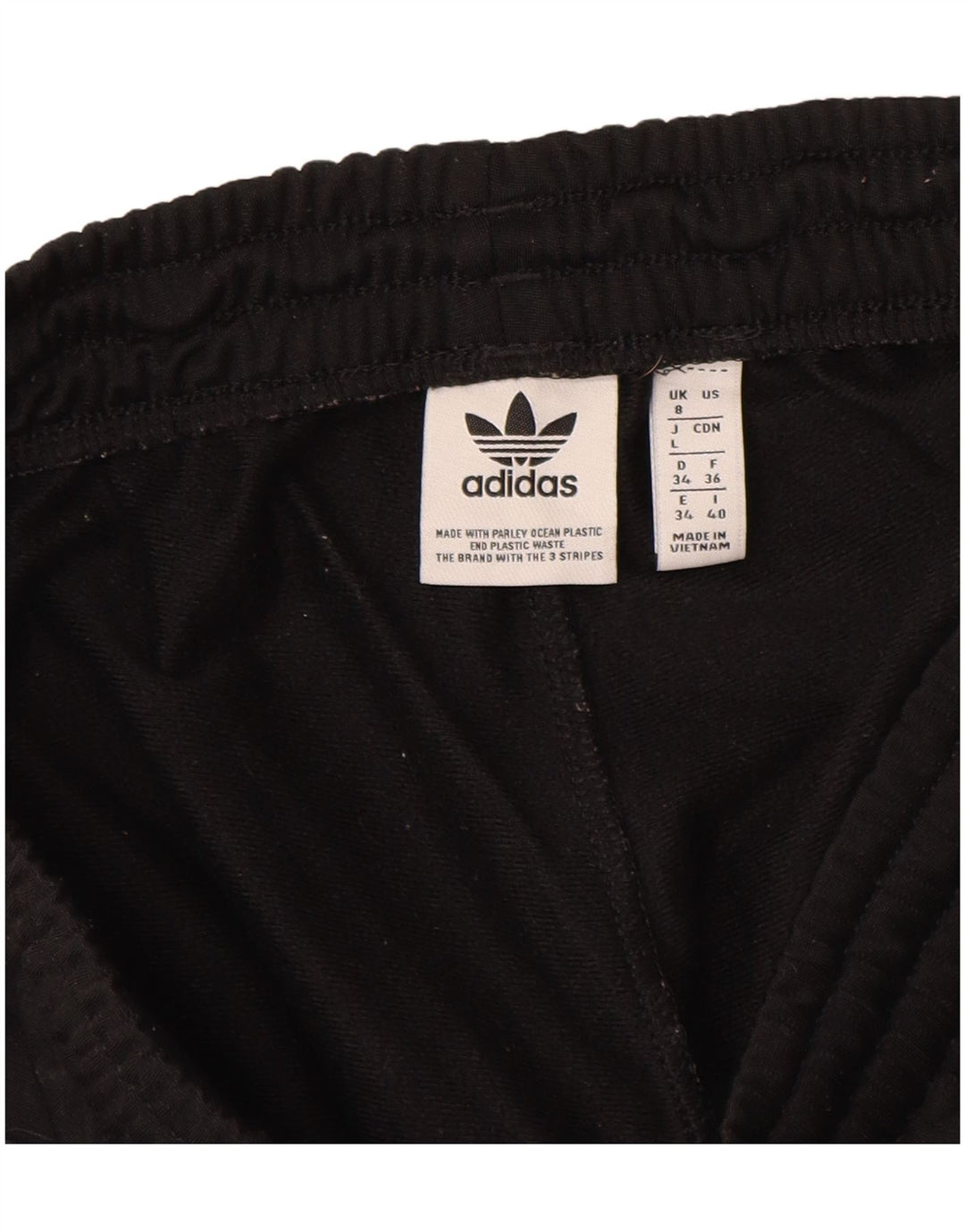 Adidas Pantalones de chándal para mujer UK 8 Small Negro Poliéster