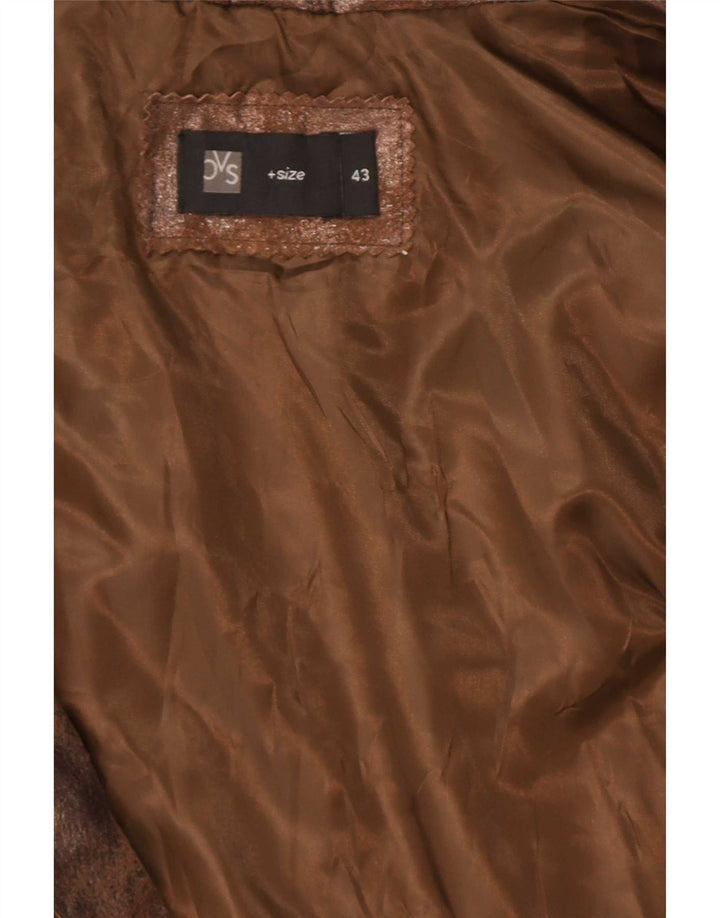 BVS Chaqueta de cuero para mujer EU 43 Grande Marrón