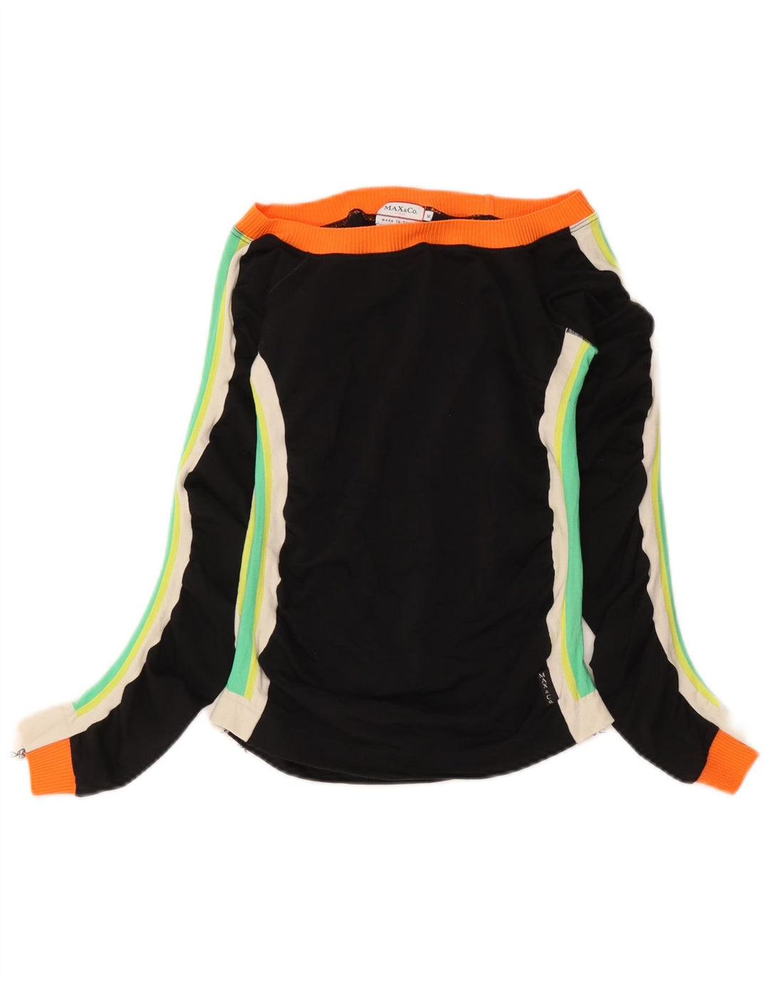 Max & Co. Top con hombros descubiertos para mujer, Reino Unido 42, bloque de color negro mediano