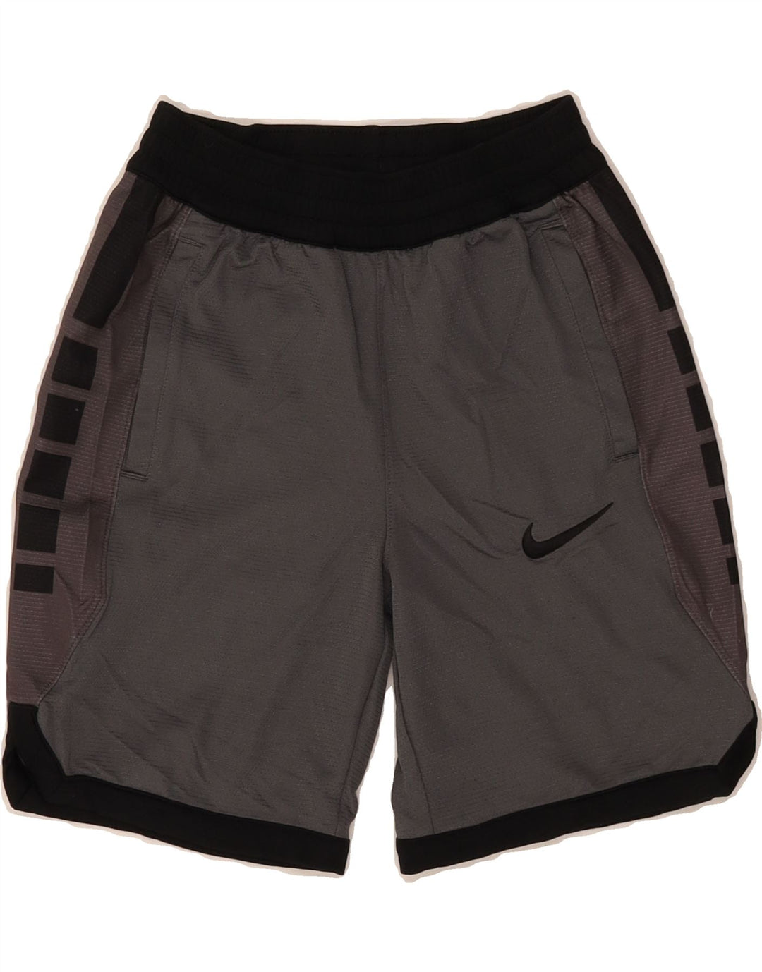 NIKE Boys Dri Fit Sport Shorts 8-9 Years Small  Grey Colourblock Polyester Vintage Nike and Second-Hand Nike from Messina Hembry 