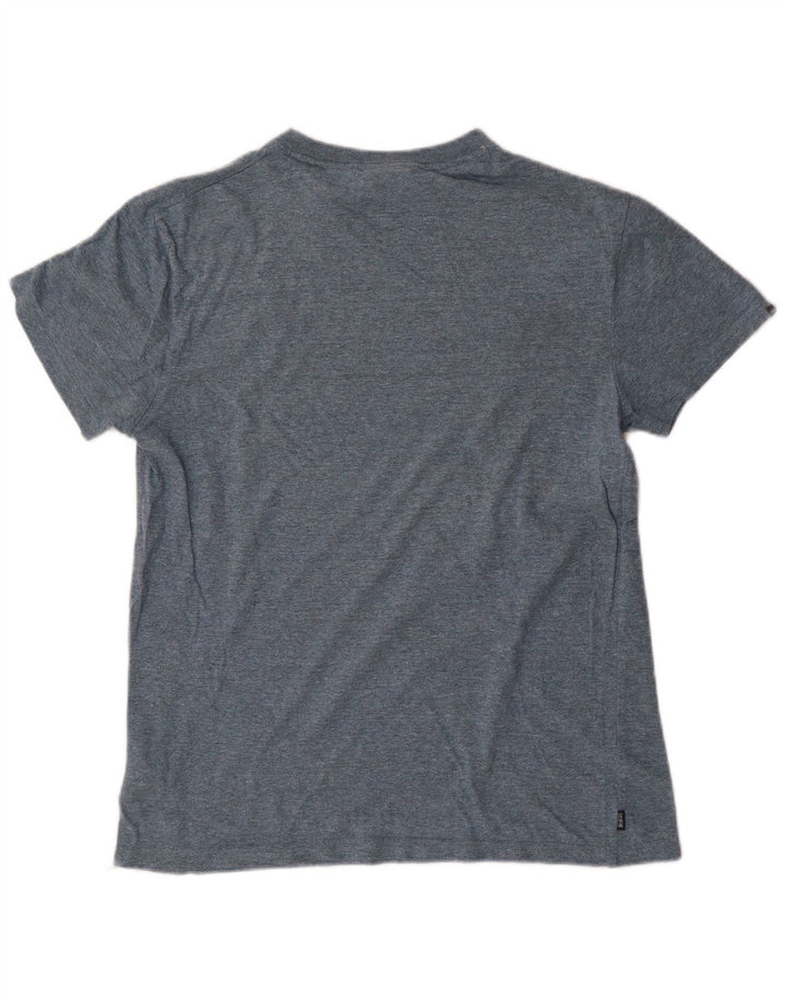 Superdry Camiseta para hombre Top de algodón moteado en azul medio