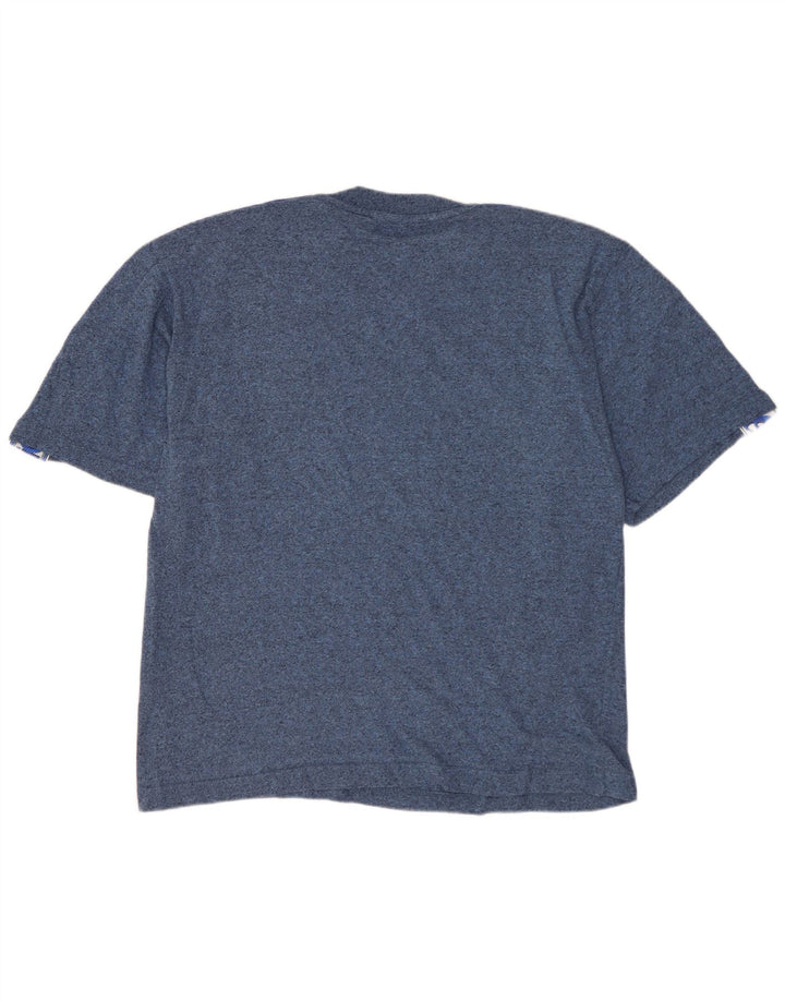 Asics Camiseta gráfica para hombre Top UK 41 Algodón moteado azul medio