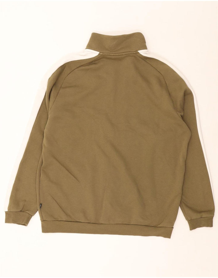 PUMA Chaqueta de chándal para hombre, talla grande, color caqui, algodón